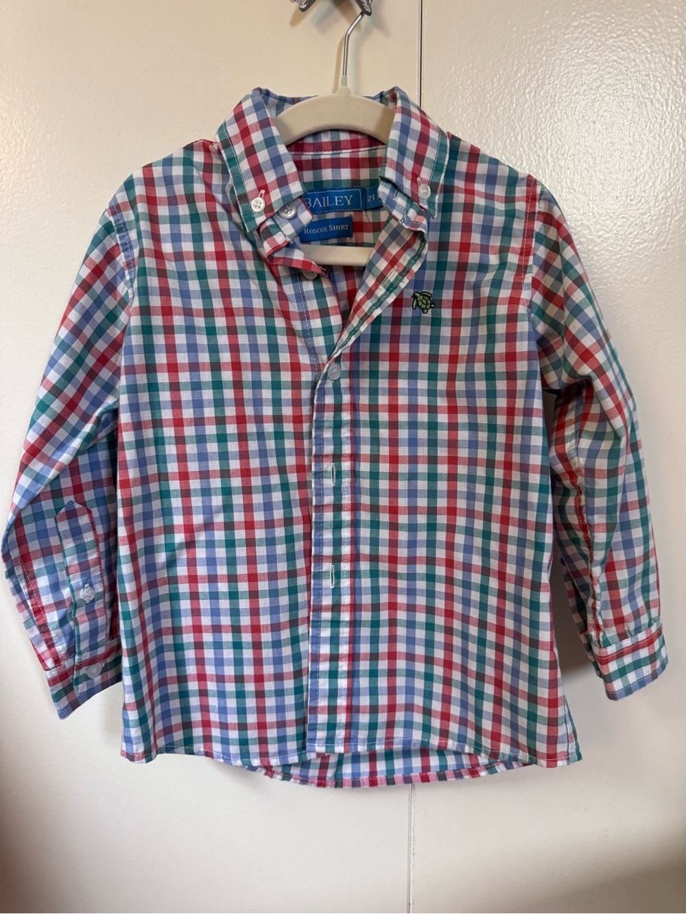 Bailey Boys Red, Green & Blue Plaid Button-Down Shirt for Kids
